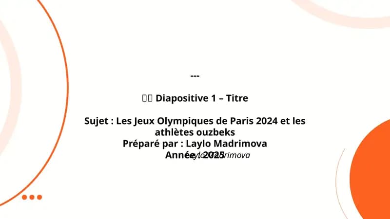 Les Jeux Olympiques de Paris 2024 et les athlètes ouzbeks