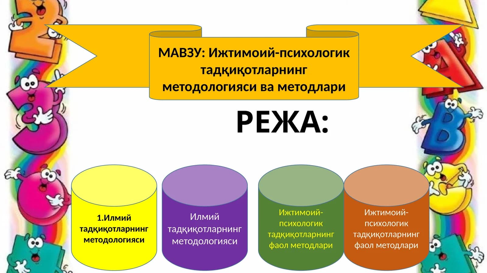 Ижтимоий-психологик тадқиқотларнинг методологияси ва методлари