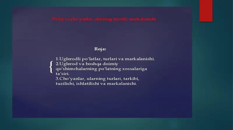 Po'lat tarkibi