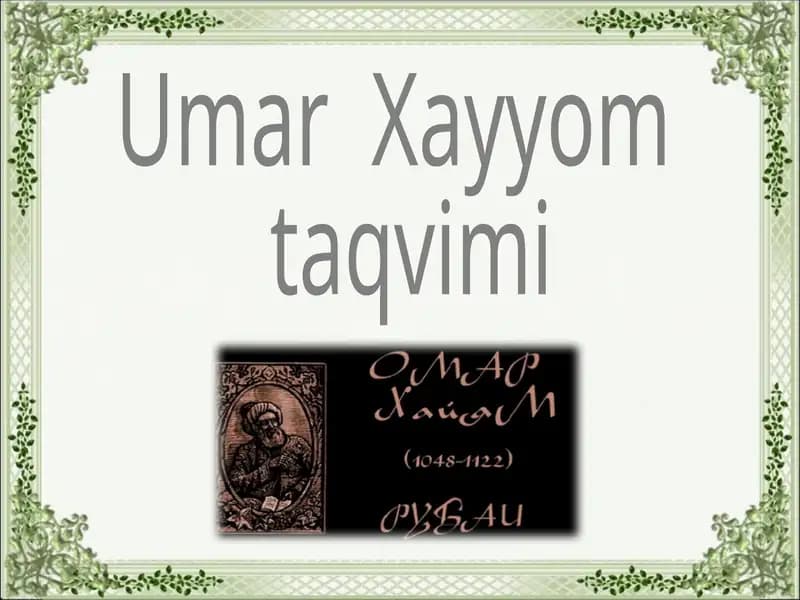 Umar Xayyom taqvimi
