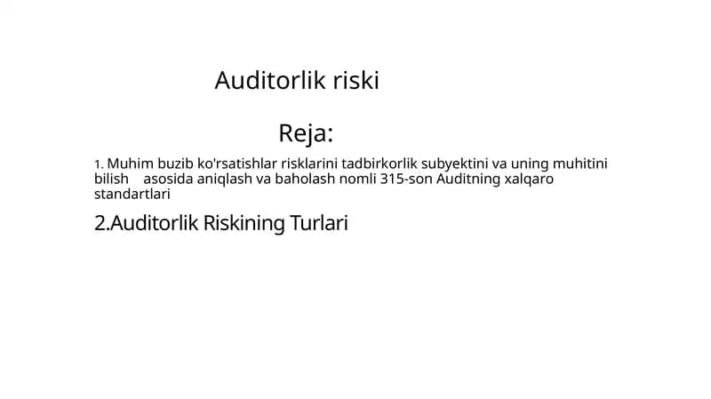 Auditorlik riski