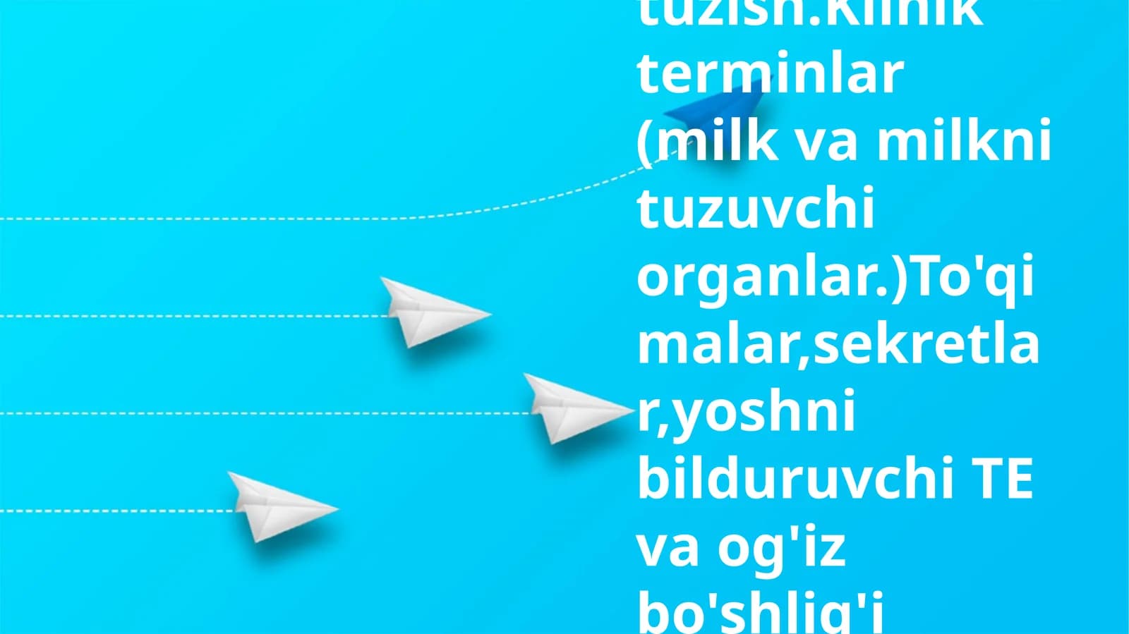 Nafas olish va yuqori qismga tegishli terminlarni tuzish