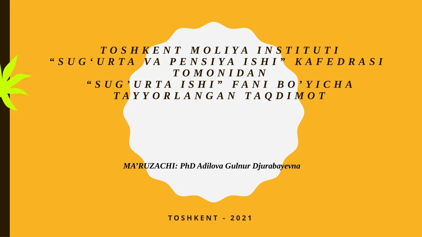 Sug’urtabozorining tarkibi, holati va muammolari. Sug’urta bozori o‘zinima?
