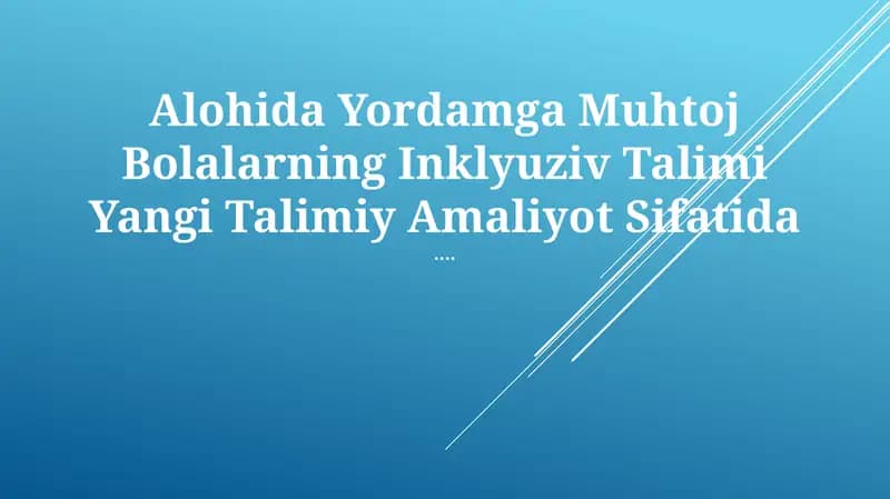 Inklyuziv Talim