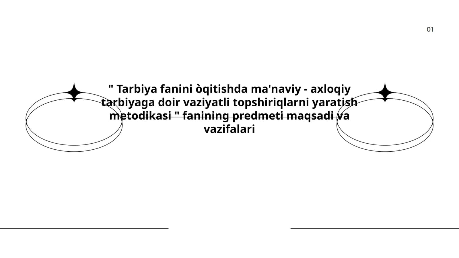 Tarbiya fanini òqitishda ma'naviy - axloqiy tarbiyaga doir vaziyatli topshiriqlarni yaratish metodikasi