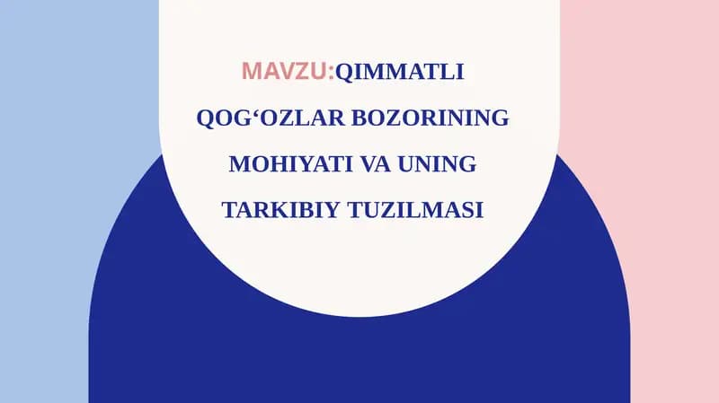 QIMMATLI QOG‘OZLAR BOZORINING MOHIYATI