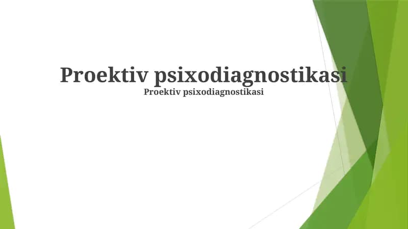 Proektiv psixodiagnostikasi