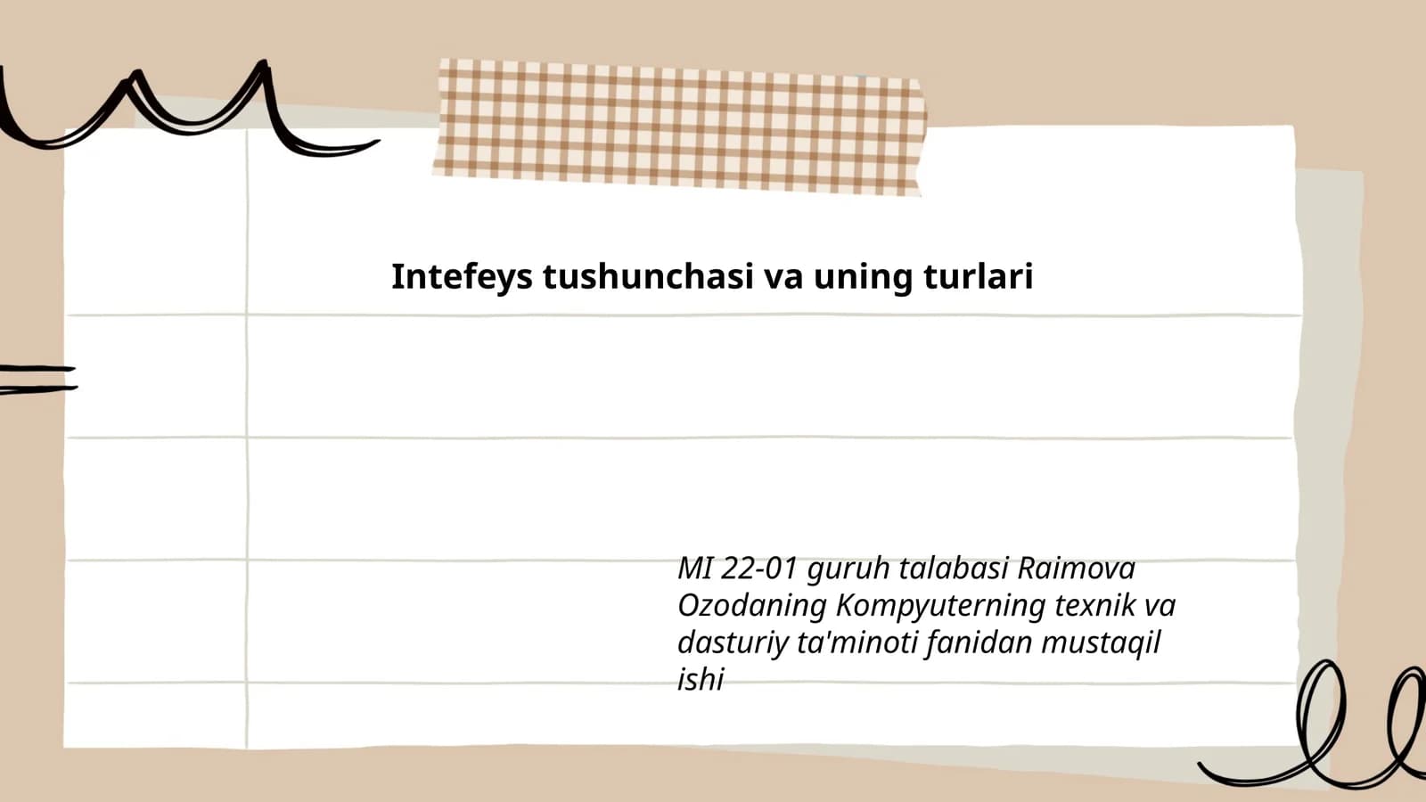 Intefeys tushunchasi va uning turlari