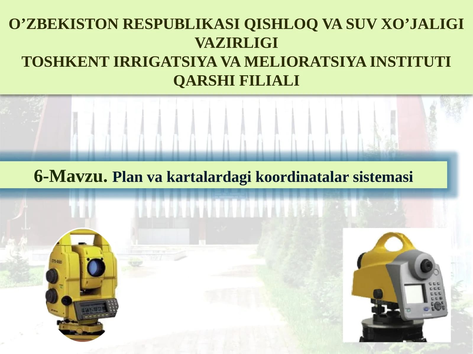 Plan va kartalardagi koordinatalar sistemasi