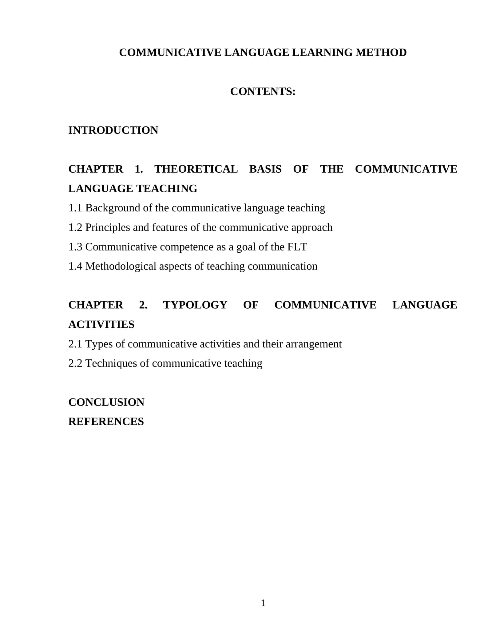 COMMUNICATIVE LANGUAGE LEARNING METHOD
