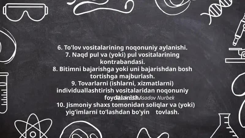 To'lov vositalarining noqonuniy aylanishi