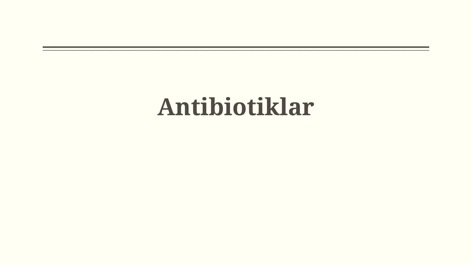 Antibiotiklar