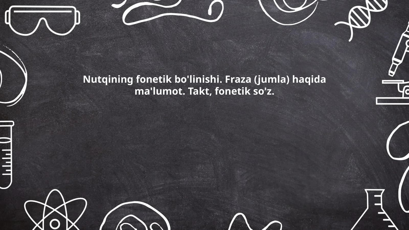 Nutqning fonetik bo'linishi