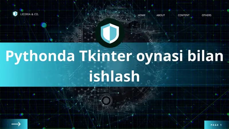 Pythonda Tkinter oynasi bilan ishlash