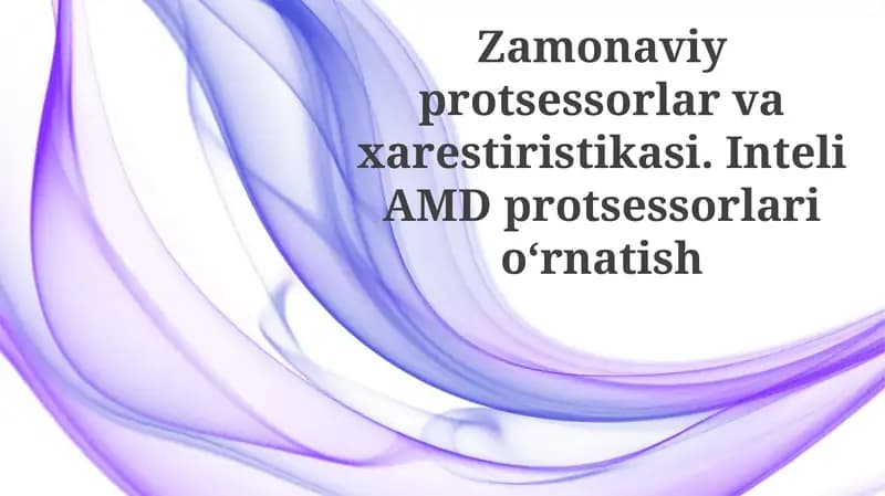 Zamonaviy Protsessorlar