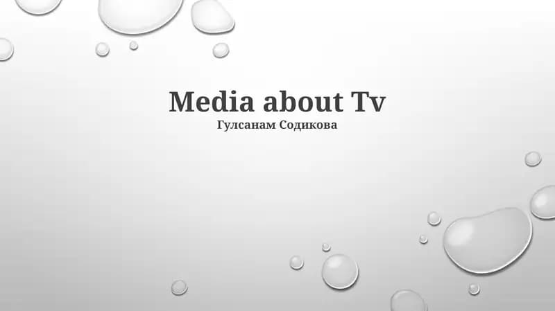 Media about Tv