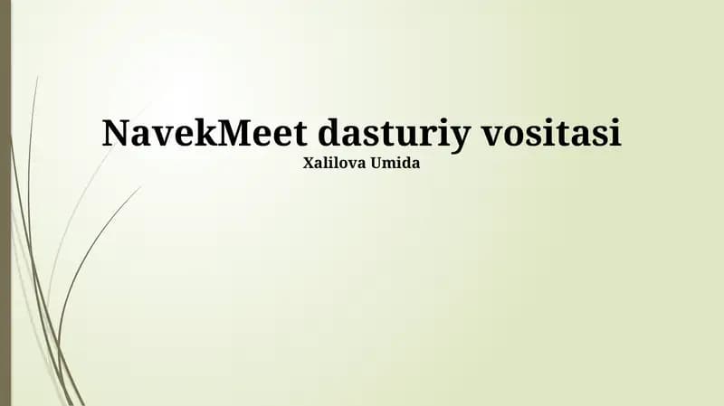 NavekMeet dasturiy vositasi