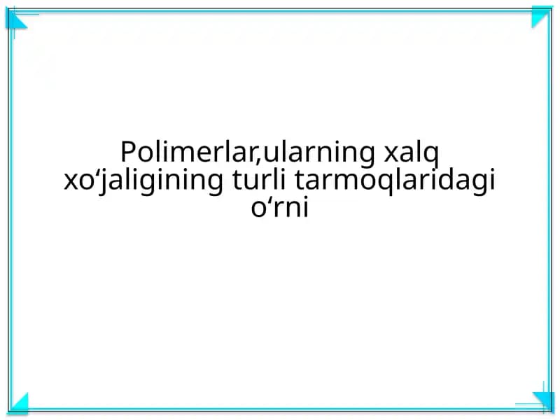 Polimerlar