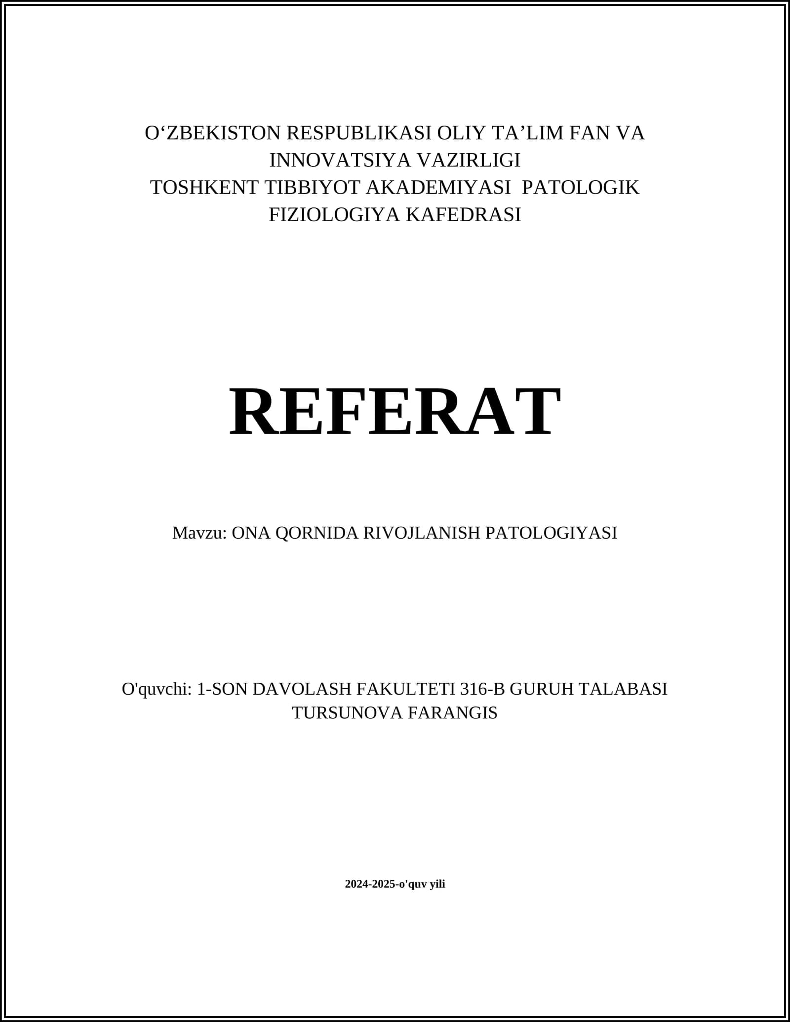 Ogʻiz qornida tuzilgan anomaliyalar