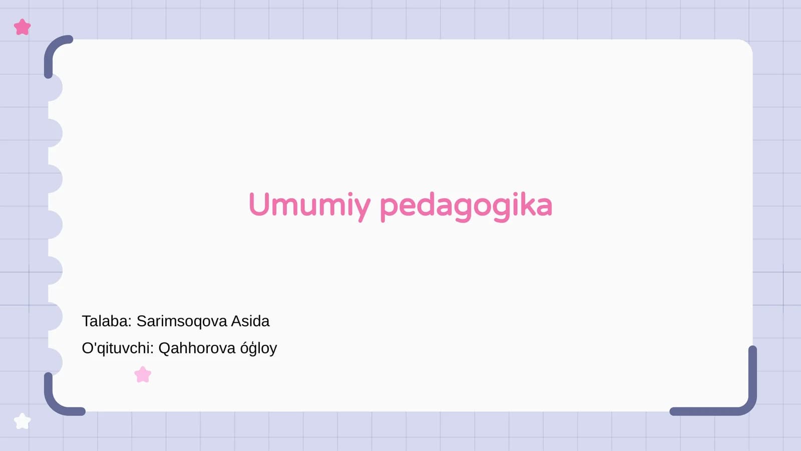 Umumiy pedagogika