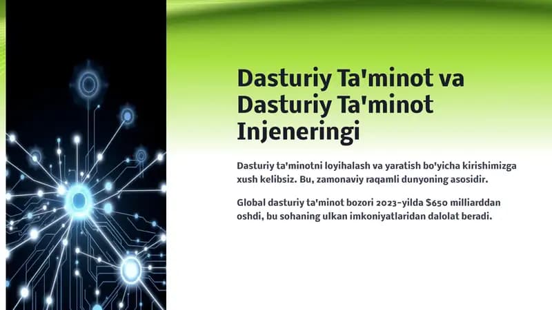 Dasturiy Ta'minot va Dasturiy Ta'minot Injeneringi