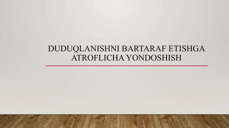 Duduqlanishni bartaraf etishga atroflicha yondoshish