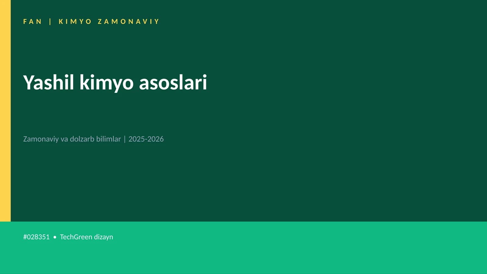 KIMYO ZAMONAVIY