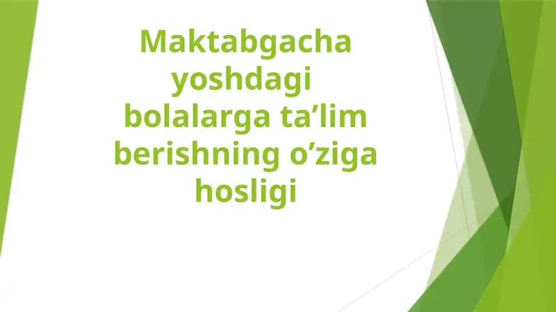 Aqliy Tarbiya va Ta'lim Metodlari