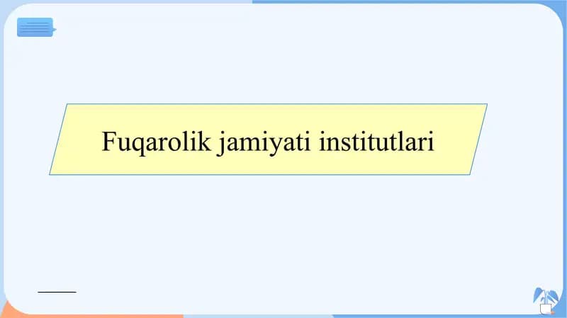 Fuqarolik jamiyati institutlari