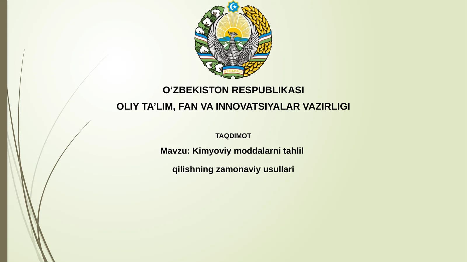 Kimyoviymoddalarnitahlilqilishningzamonaviyusullari