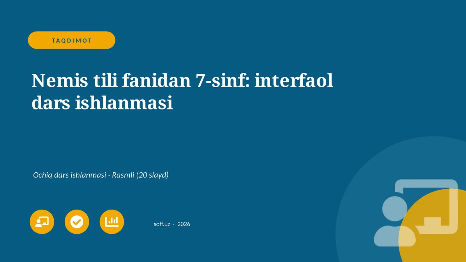 Nemis tili fanidan 7-sinf: interfaol dars ishlanmasi