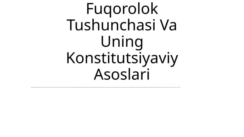 Fuqorolok Tushunchasi Va Uning Konstitutsiyaviy Asoslari