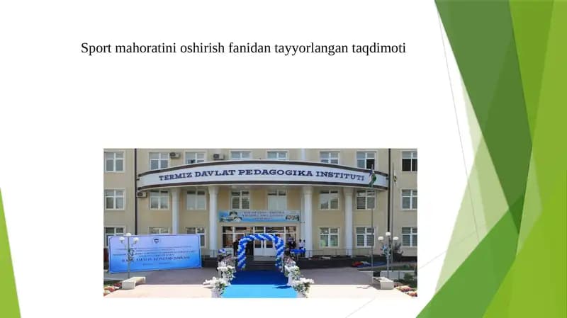 Volebol o’yinida tayyorgarlik turlarining o’rni va ahamiyati
