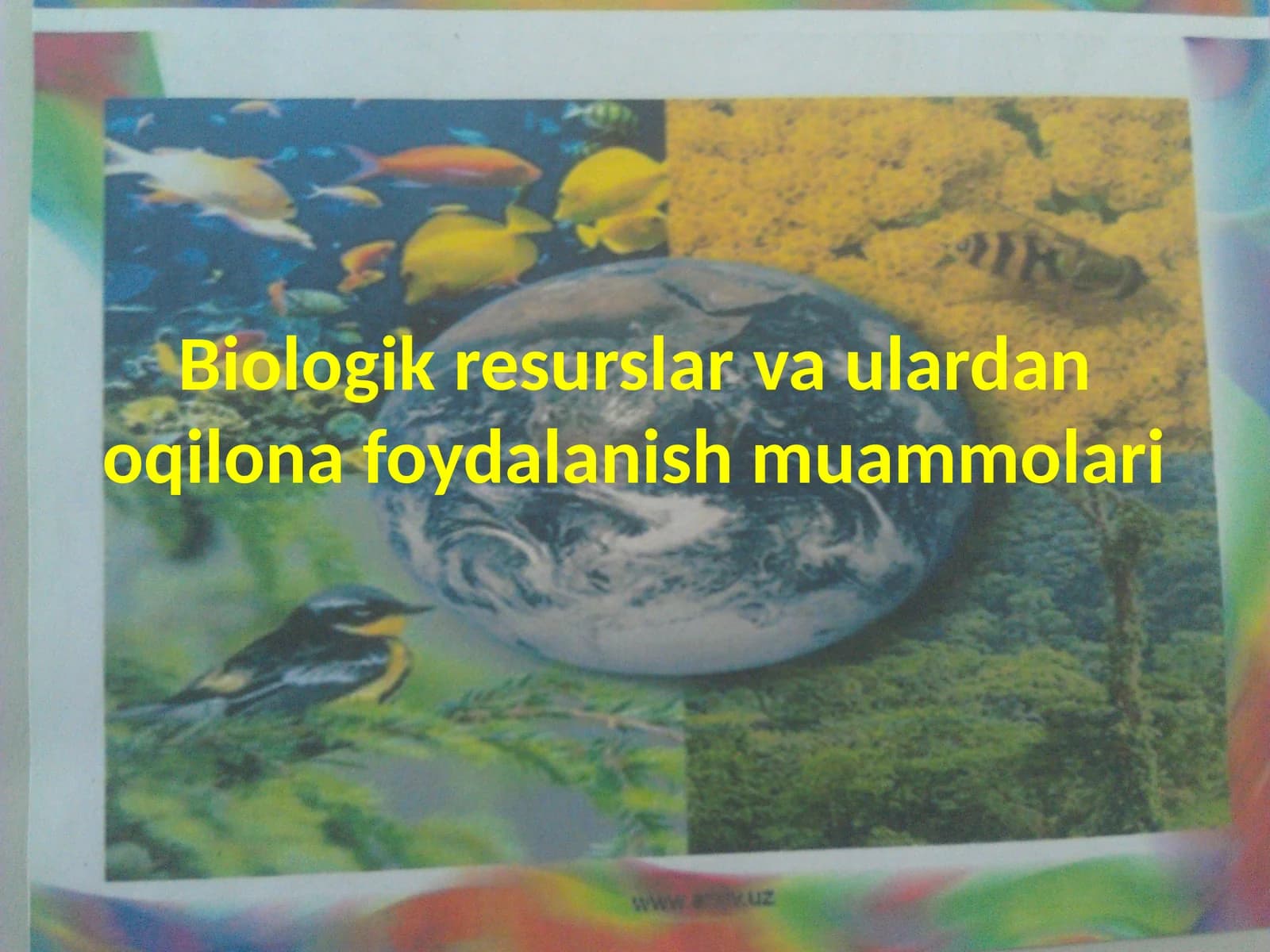 Biologik resurslarvaulardanoqilona foydalanish muammolari