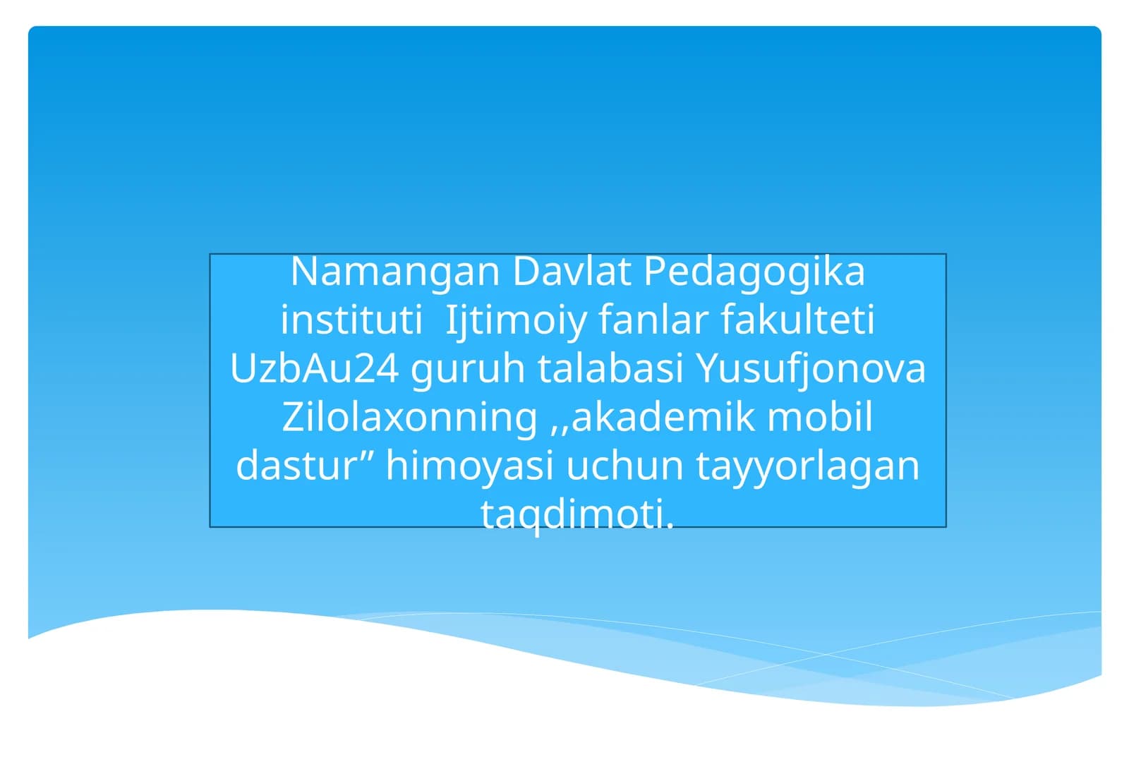 Akademik mobil dastur