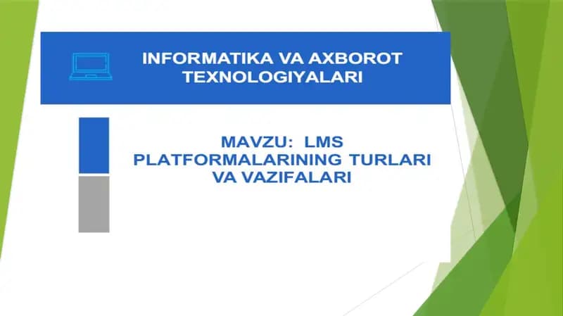 Ta’limniboshqaruvtizimlari(LMS)