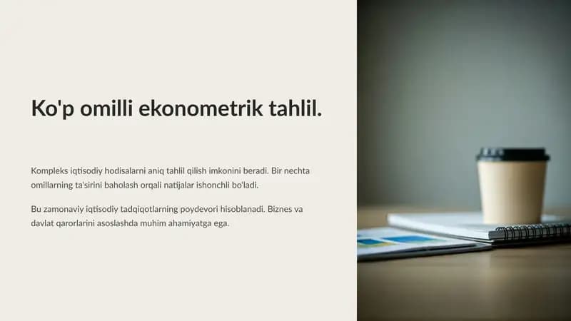 Ko'pomilliekonometrik tahlil