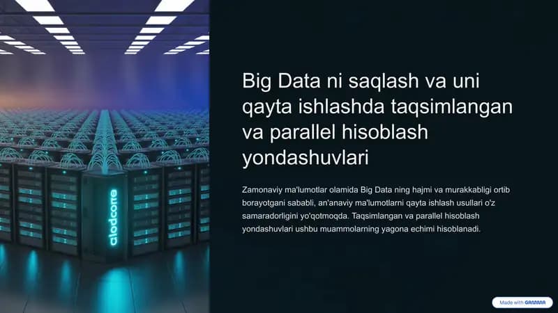 Big Data ning Asosiy Xususiyatlari