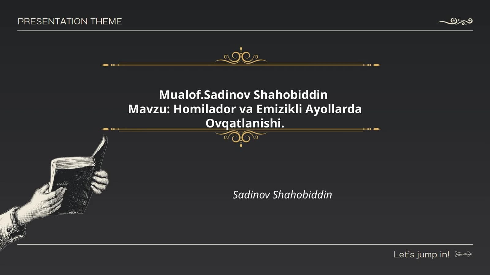 Homilador va Emizikli Ayollarda Ovqatlanishi