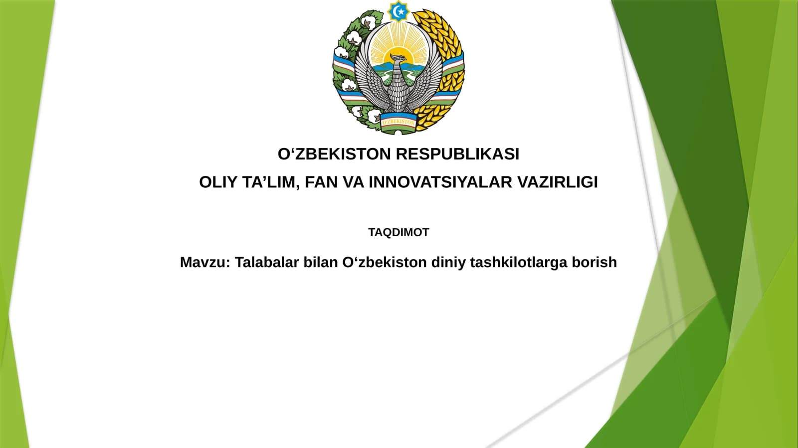 Talabalar bilan Oʻzbekistonni yashash yoʻllari