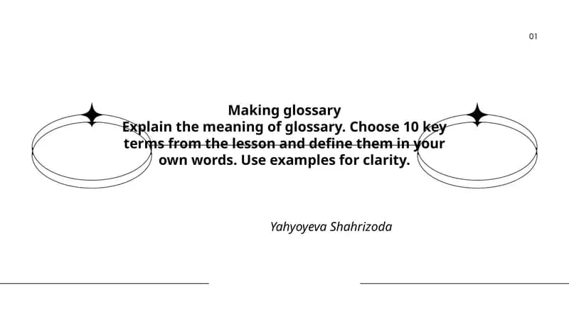 Making glossary