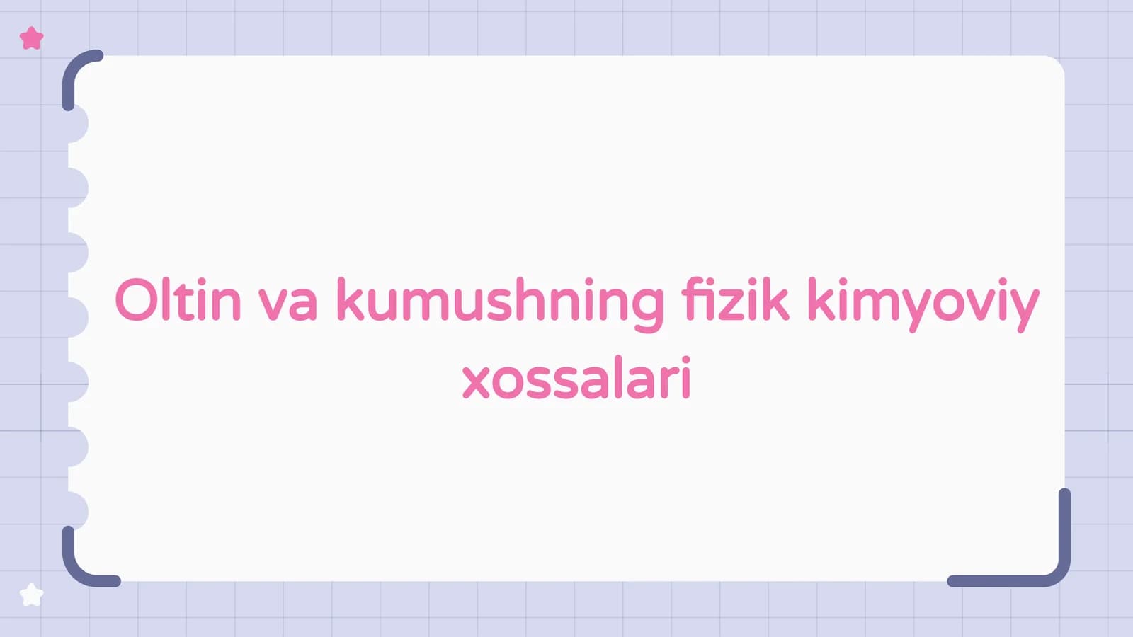 Oltin va kumushning fizik-kimyoviy xossalari