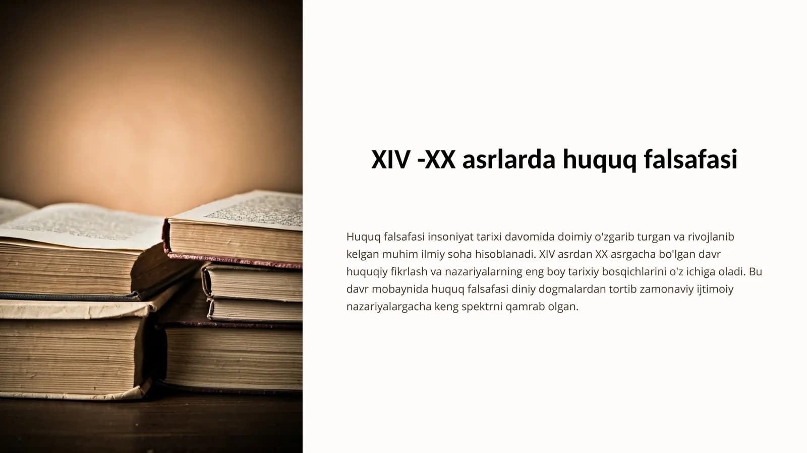 XIV -XX asrlarda huquq falsafasi