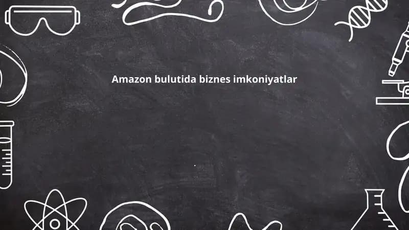 Amazon bulutida biznes imkoniyatlar