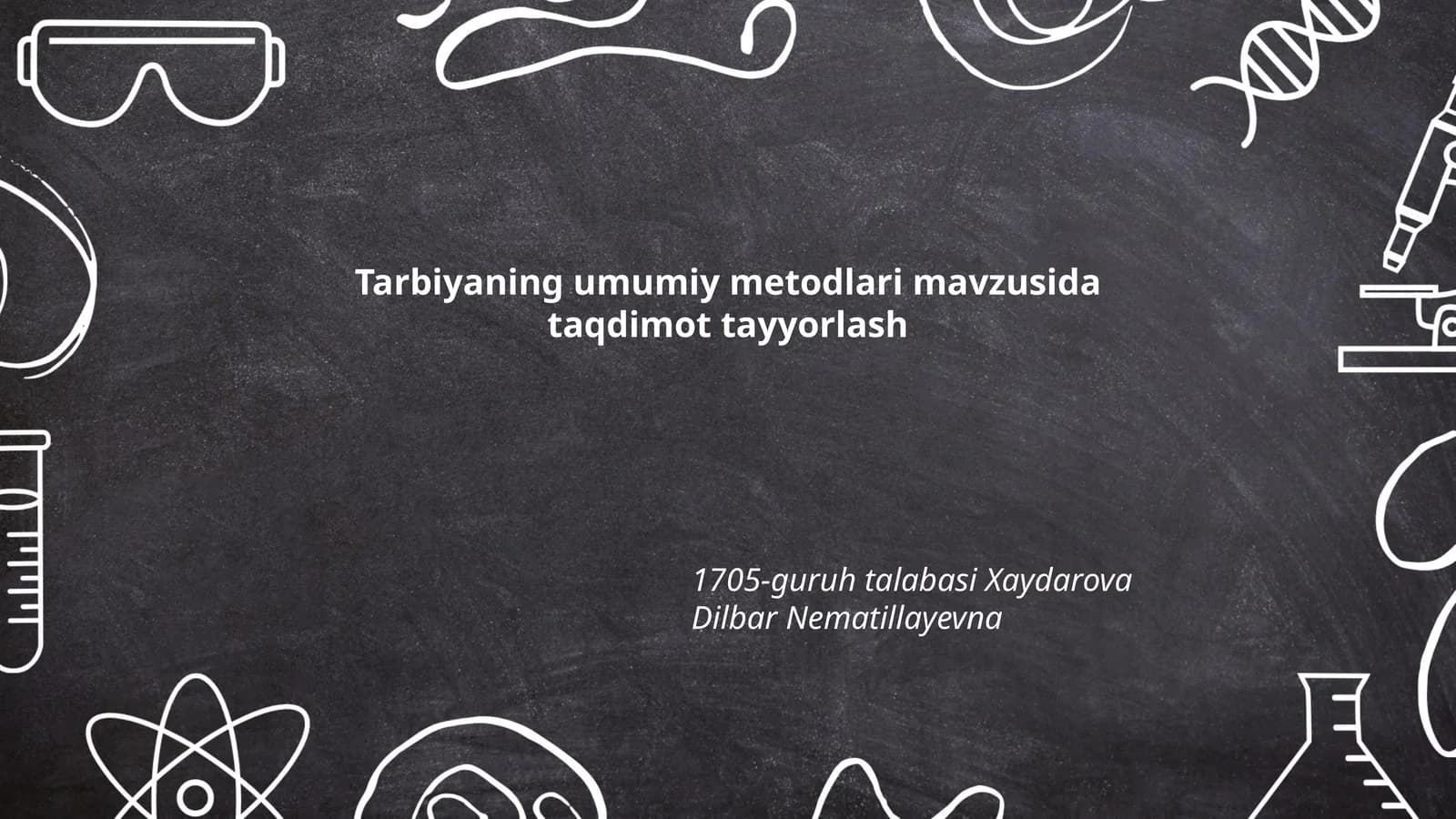 Tarbiyaning umumiy metodlari mavzusida taqdimot tayyorlash
