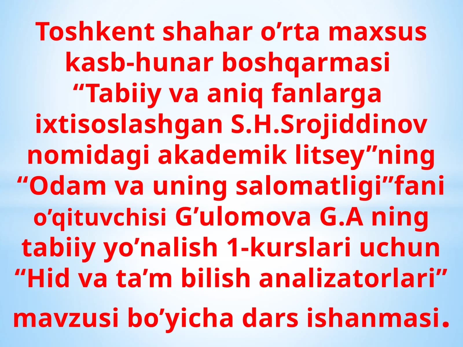 Hidva ta’m bilish analizatorlari