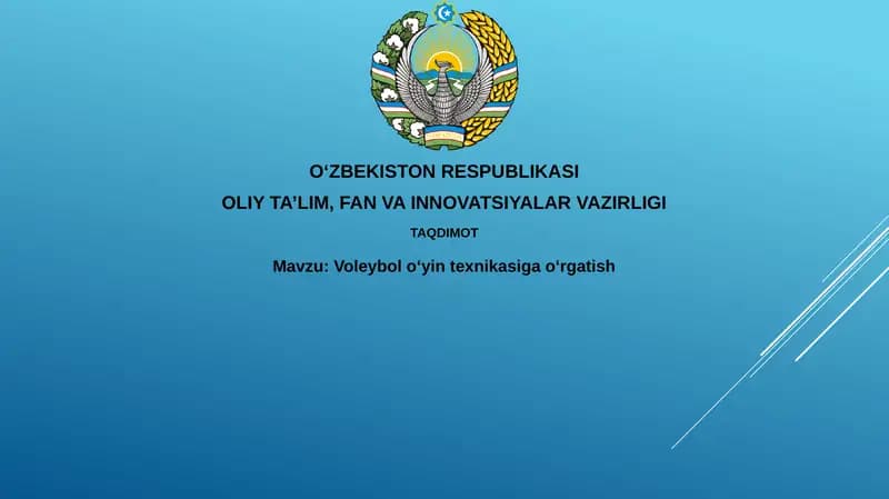 Voleyboloʻyintexnikasigaoʻrgatish
