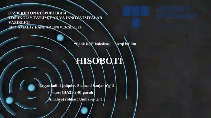 Tijorat banklarida avtomatlashtirilgan ish joylari va ularning tashkil etilishi bilan tanishish.