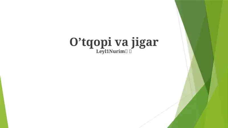 O'tqopi va jigar