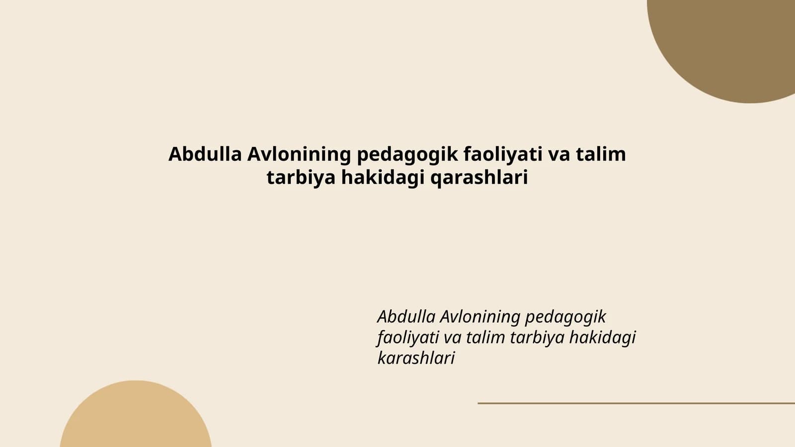 Abdulla Avlonining pedagogik faoliyati va talim tarbiya hakidagi qarashlari